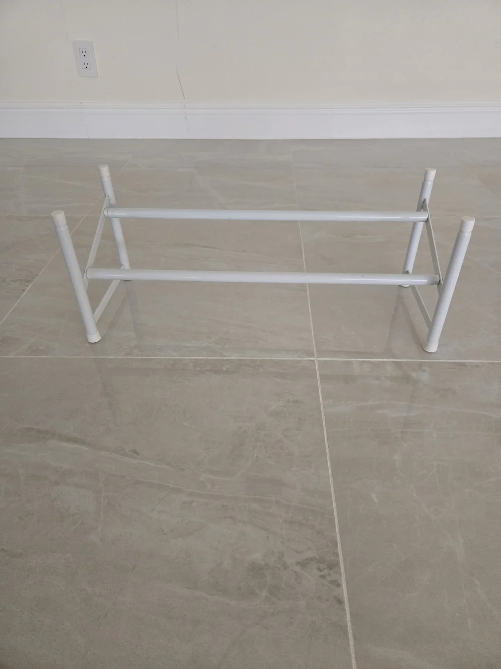 White Metal Shoe Organizers - Set of 2